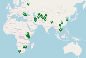 Hungarikumokkal a világ körül Térkép